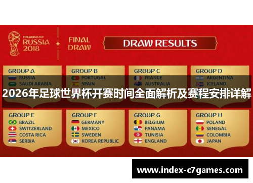 2026年足球世界杯开赛时间全面解析及赛程安排详解